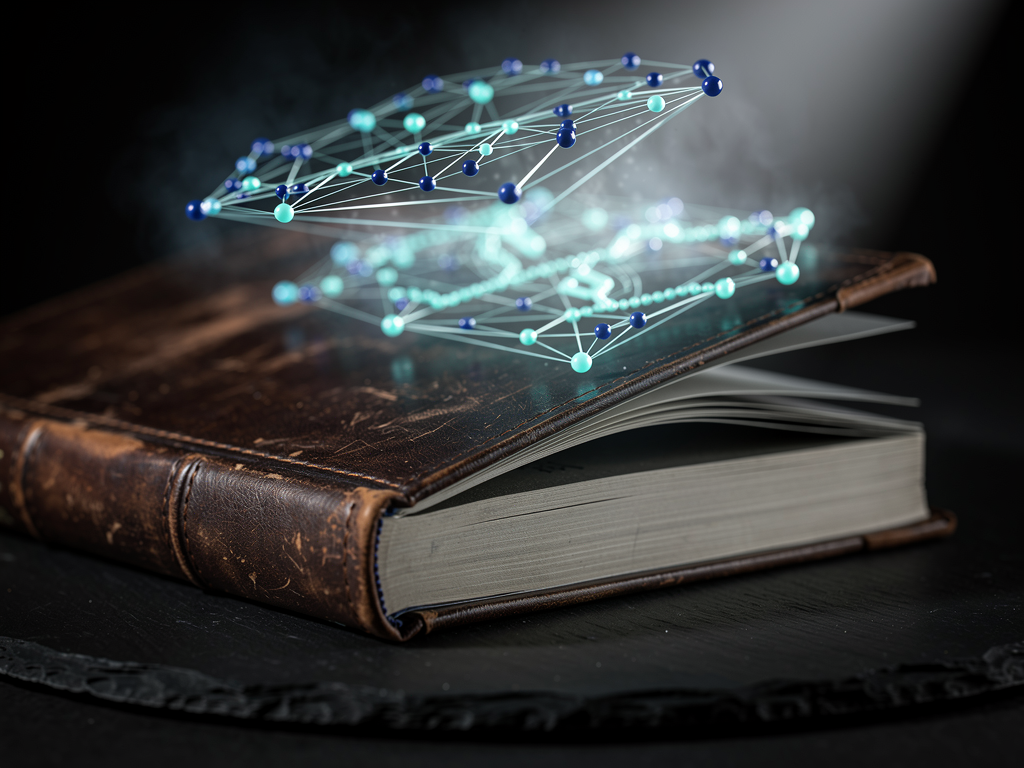 Graphe de connaissances de code en 2026 : constellation de nœuds reliant fichiers et fonctions pour l'IA