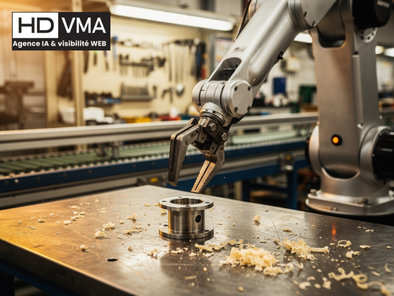 Robots qui remplacent les humains en 2026 : bras robotique en atelier d'assemblage