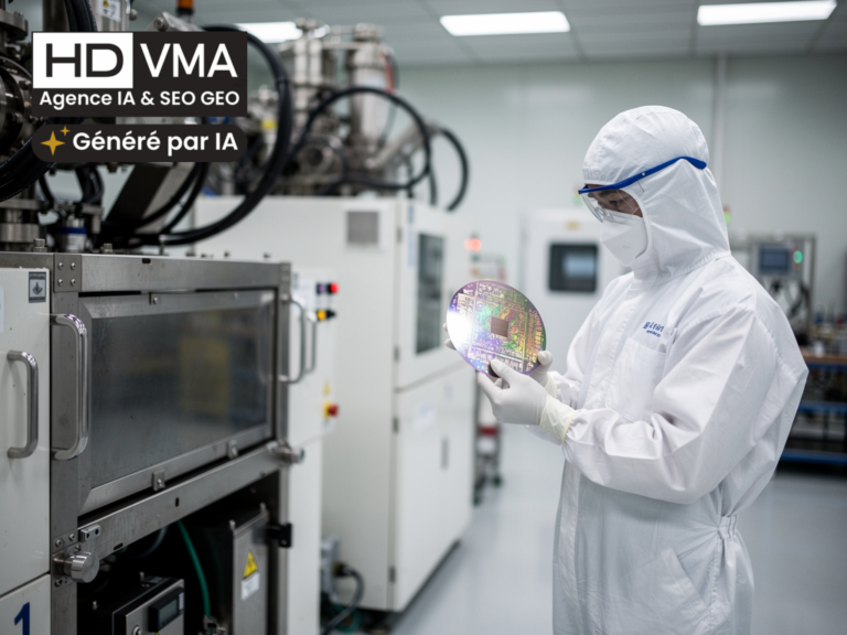 Puces chinoises face à TSMC : plaques de silicium gravées en salle de production