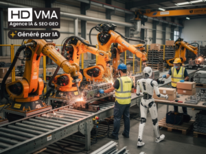 Robotique mondiale en 2026 : bras robotisés en usine, cobots et robots humanoïdes en action