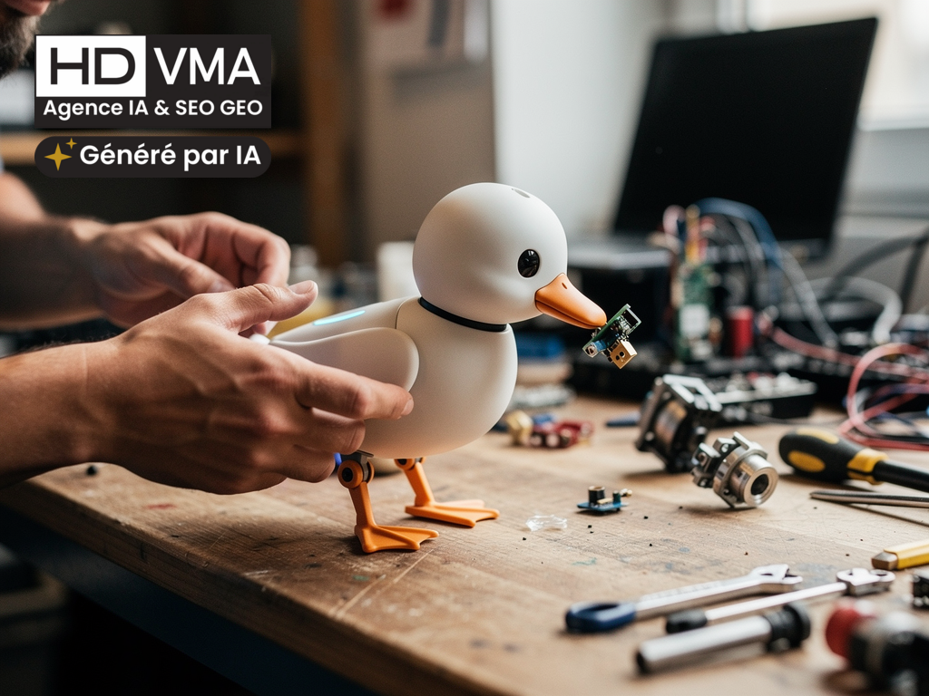 Robot new look Microduck, petit robot canard de l'IA physique en 2026